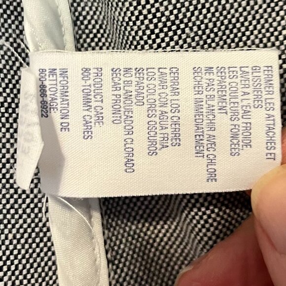Tommy Hilfiger Navy/white weave denim style jacket.  Women's 12 - Picture 9 of 10
